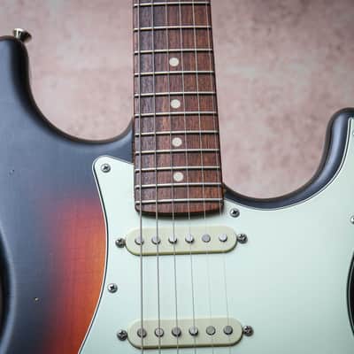 XOTIC USA XSC-2 California Classic Light Aged " 3-Tone Burst + Rosewood" (2018) image 5