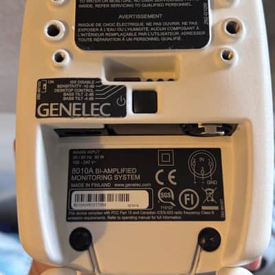 Genelec 8010A 3" Powered Nearfield Studio Monitor White (PAIR) image 4