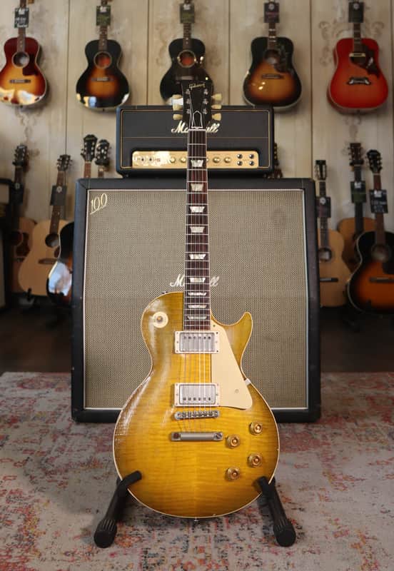 Gibson '59 Les Paul Custom 2023 - Poppy Lemon Heavy Aged image 1