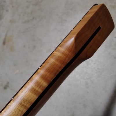 Flame Roasted Maple Strat Neck fits fender Stratocaster body 22 frets image 10