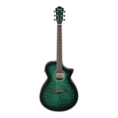 Ibanez AEWC16QA-TEH - Transparent Emerald Burst High Gloss image 1