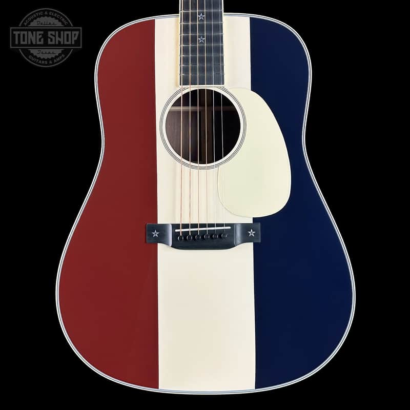 Martin Custom Shop Dread Red/White/Blue Sitka/EIR w/case 2868625 image 1