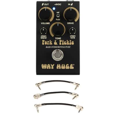 Way Huge Pork and Pickle Smalls Bass Overdrive Pedal with 3 Patch Cables image 1