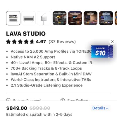Lava Studio Lava Music Studio 2026 with Effects / Looper and Stand image 7