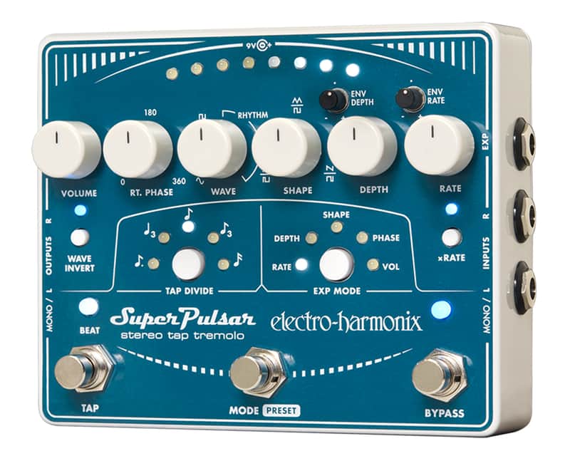 Electro-Harmonix Super Pulsar Stereo Tap Tremolo Pedal - Open Box image 1