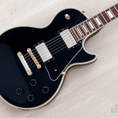 2000 Epiphone by Gibson Les Paul Custom Black Beauty LPC-80 w/ Case & Open Book Headstock, Japan Fujigen image 1