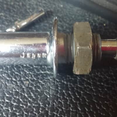 VINTAGE Japan MIJ RARE MATCHING Pearl Hoshino Stewart / Raven / Stencil PAIR Bass Drum DISAPPEARING Spur MOUNTS WITH LEGS 60's 70's image 13