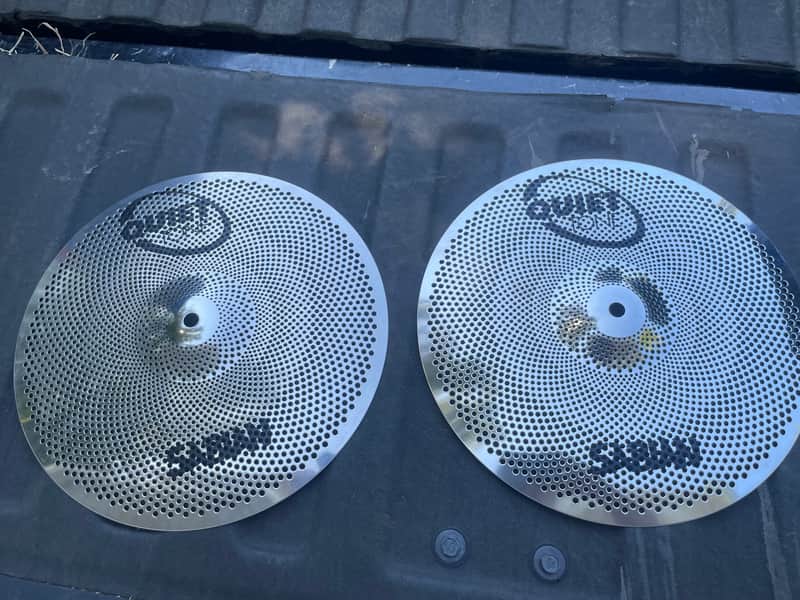 Sabian 13" Quiet Tone Low Volume Hi-Hat Cymbals (Pair) 2018 - Present - Silver image 1