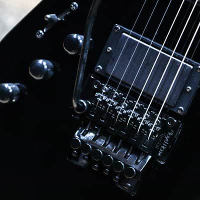 ESP LTD KH-202 LH Kirk Hammett Signature Skull-and-Bones Inlays Black Electric Guitar image 8