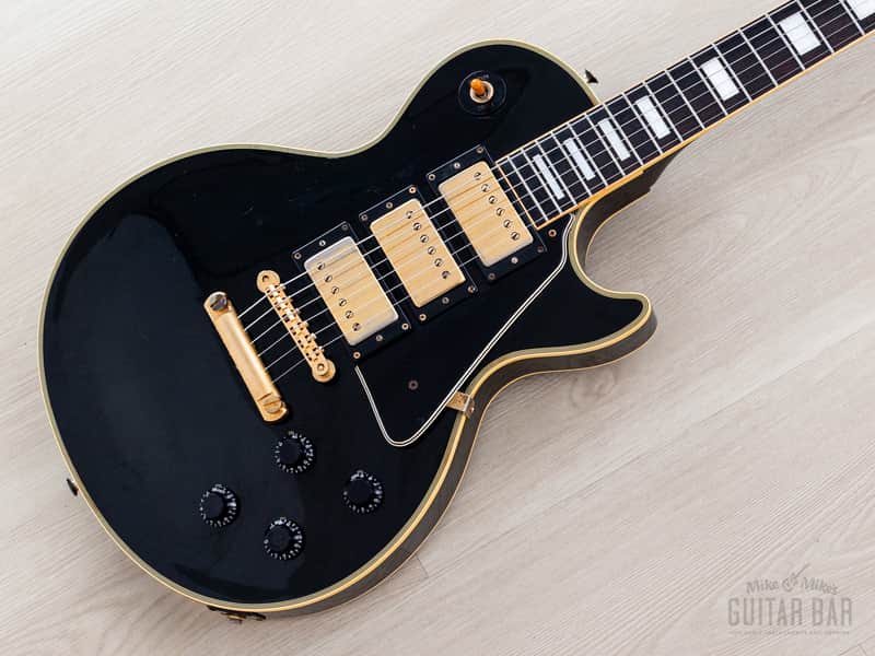 1989 Burny Black Beauty Custom '57 Model RLC-65 3 Pickup w/ VH-3 Pickups, Japan Fernandes image 1