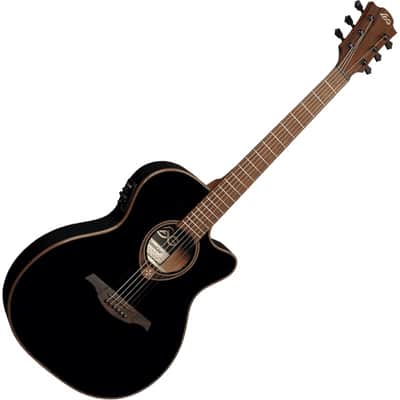 Lag Tramontane T118ASCE-BLK | Auditorium Slim-Body Cutaway Ac/El, Black with Full Warranty! image 3