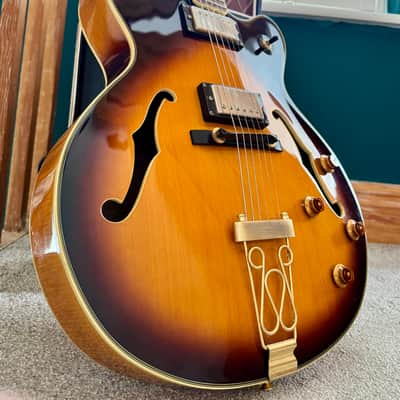 1989 Epiphone Emperor Sunburst Hollow body Guitar image 1