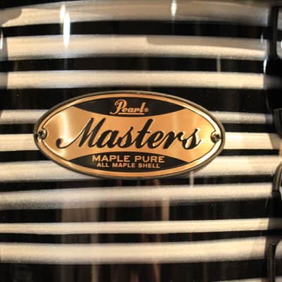 Pearl Masters Maple Pure 4pcs Black Oyster Swirl Drum Set (10-12-16-22) - New! image 4