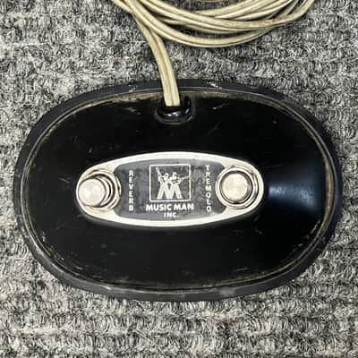 Music Man- 2 button footswitch, Reverb & Tremolo, needs repair image 1
