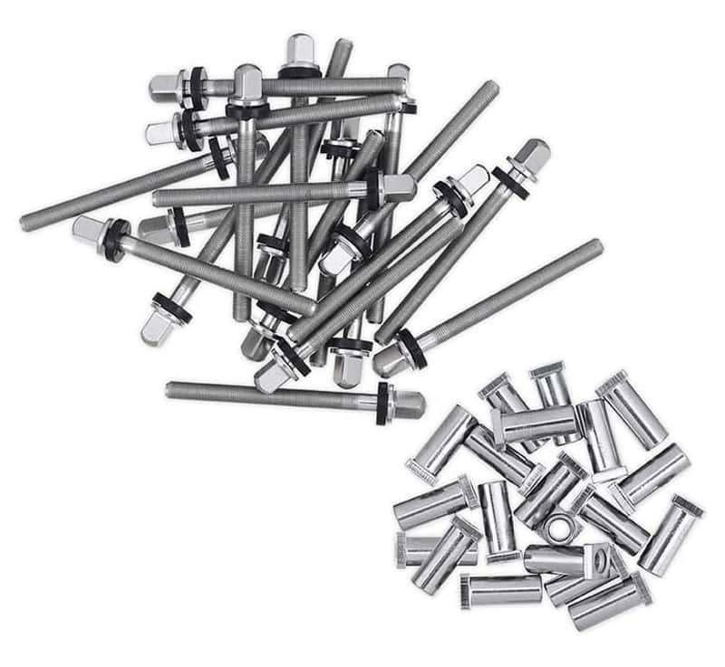DW True Pitch 50 Tension Rod w/ Receiver Nut for 5" Deep Snare Drums (20 Pack) image 1