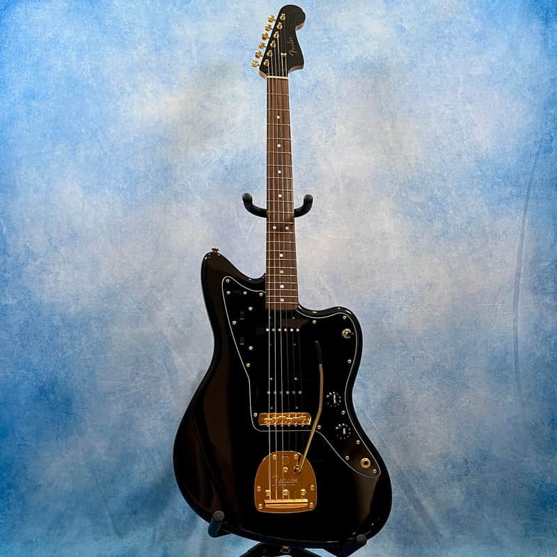 2025 Fender Japan Traditional Collection '60s Jazzmaster – Black Pearl / Gold, Matching Headstock, MIJ image 1