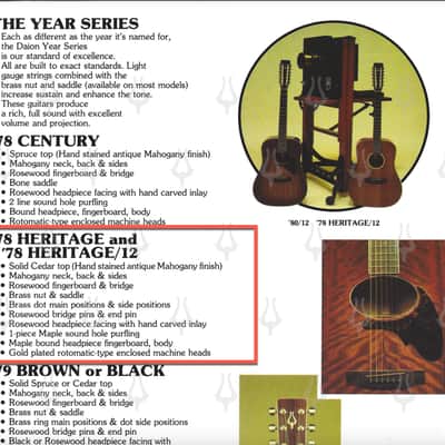 Daion Year Series '78 Heritage / 12 String With Rare Factory Transducer image 24