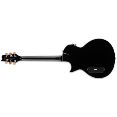 ESP LTD TL-6 Black BLK Thinline Acoustic-Electric Guitar TL TL6 LTL6BLK Fishman image 3