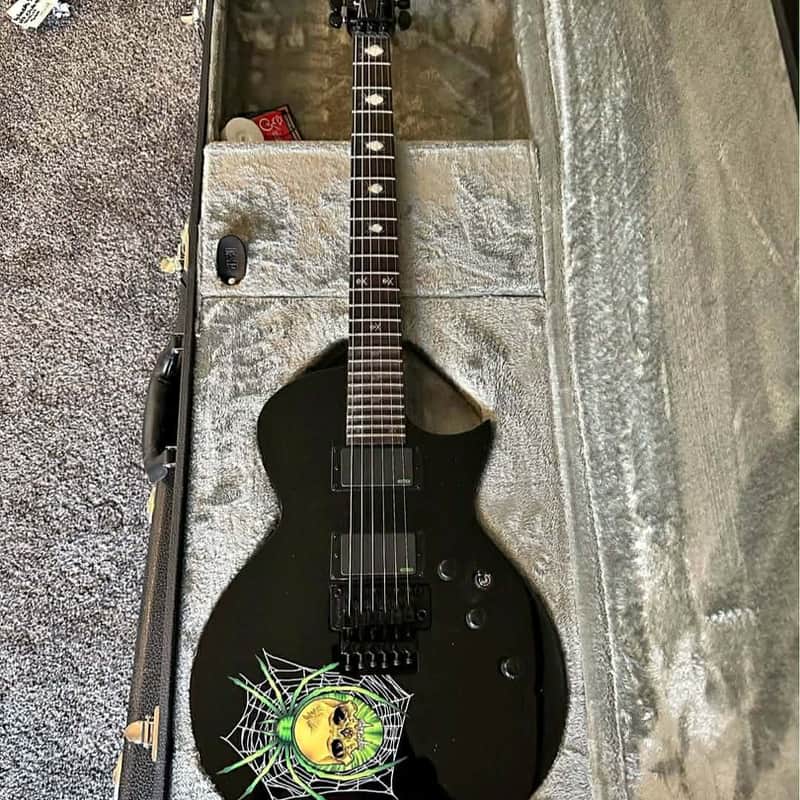 ESP LTD KH-3 Kirk Hammett Signature Spider 2021 - Black with Spider Graphic image 1