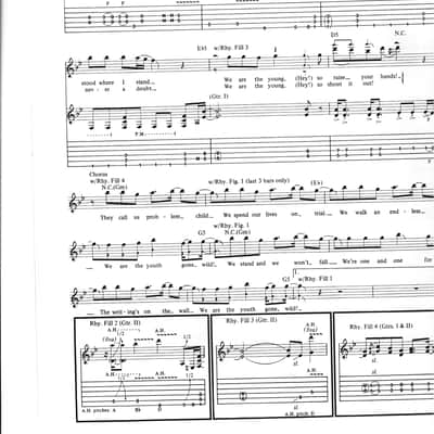 "Yesterdays" Authorized Edition for Guitar "Play it like it is" by Guns N' Roses 1991 image 2