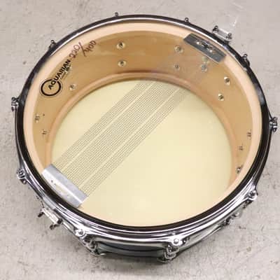 Ahead Steam Bent 1-ply Maple Snare Drum 6x14 Custom Porcaro Blue Finish image 10
