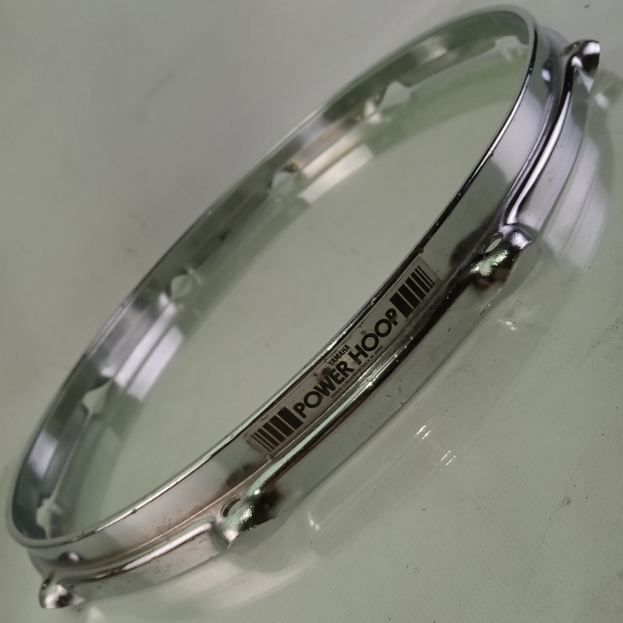 Yamaha 14"Aluminum 10Lug Power Hoop Snare Drum Batter Rim Maple Custom Mark1 80s — main photograph