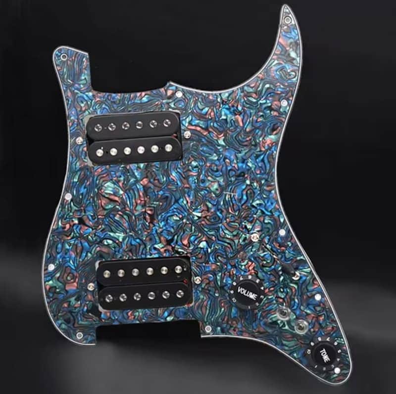 Abalone Pearl HH Stratocaster Strat Style Guitar Prewired Loaded Pickguard in Abalone Pearl image 1