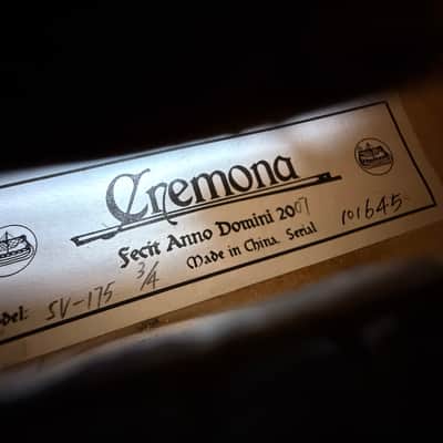 Cremona SV-175 3/4 Violin Outfit with Bow and Deluxe Hard Case (2007) image 2