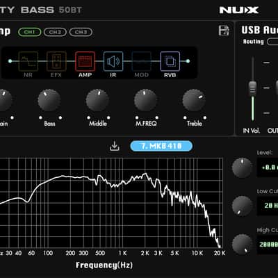 Mighty Bass 50BT by NUX | 50 Watt Bass Guitar Amplifier | 6.5" Speaker | Bluetooth Control image 9