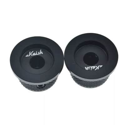 Black Metal Top Hat Knobs - 1/4" Shaft (Set of 3) image 3