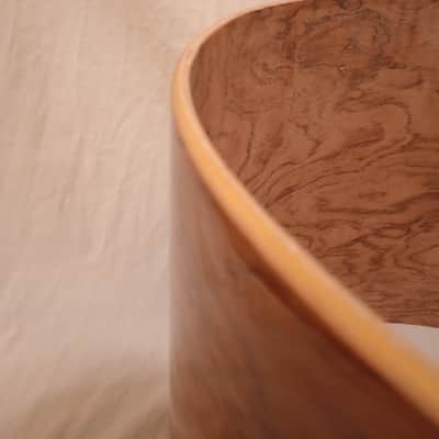 UNMARKED 18x14" BUBINGA/MAPLE/BUBINGA BASS/TOM SHELL - CLEAR GLOSS - BUYER SHIPS! image 5