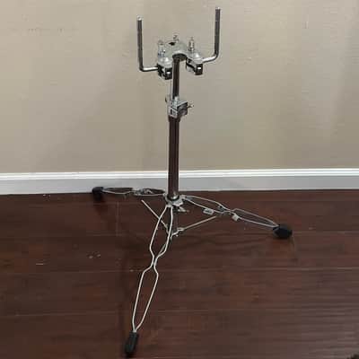 DW DWCP9900 9000 Series Heavy Duty Double-Braced Dual Tom Stand 2010s - Chrome image 1