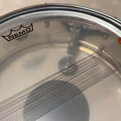 Rogers Fullerton Era 5 x 14 Powertone Chrome over Brass COB snare; Super clean! image 8