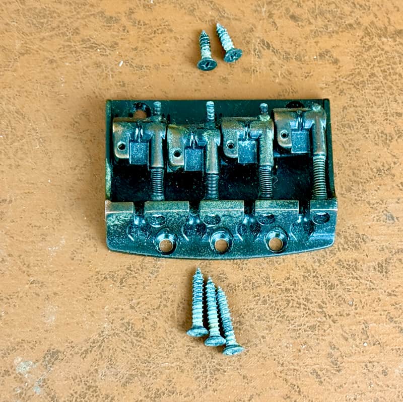 1980's Ibanez Accu-Cast BII Bass Guitar Bridge from RB-850 Roadstar II Black image 1