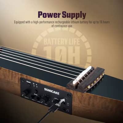 SONICAKE Portable / Compact / Silent / Travel Acoustic & Electric Guitar image 8
