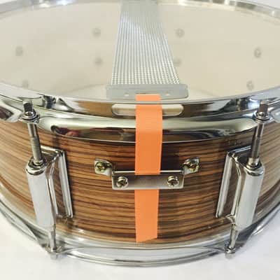 2x SnareFlair Custom Snare Drum Straps Percussion Fabric Orange USA Snare Flair image 1