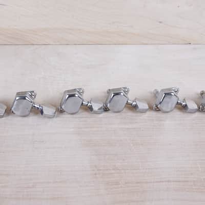 Greco Tuners from Super Sounds SE380 1979 1970s 1980s Chrome Set of 6 in Line with Bushings and Screws Vintage Japan MIJ image 6