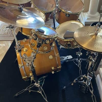 DW Collector's series 1993-1998 maple with brass rims 6 piece image 5