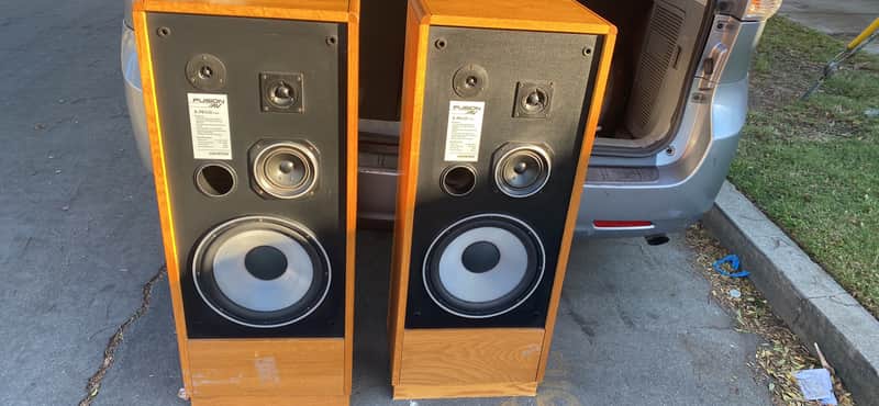 Onkyo vintage speakers  S-70 Brown image 1