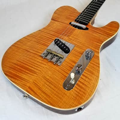 Willow Glen Guitars, MB TigerEye I, Custom Made in California,Curly Hard Maple Top, Chambered 1-Piece Khaya Body, 7lbs 13.8ozs, w/HSC 2013 image 7