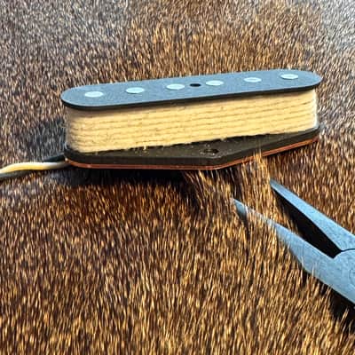 Grosh Guitars GT Bridge Single Coil 2026 -Tele Telecaster Bridge Pickup Black w/White Wrap image 5