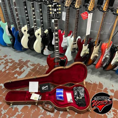 Gibson   Sg 61 Standard S ID Eway Vibrola Vintage Cherry image 10