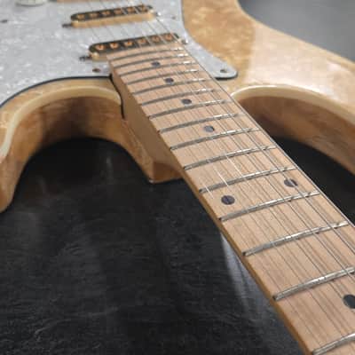 Custom Stratocaster Style Electric Guitar Moto- Pearloid Top And Gold Hardware image 10