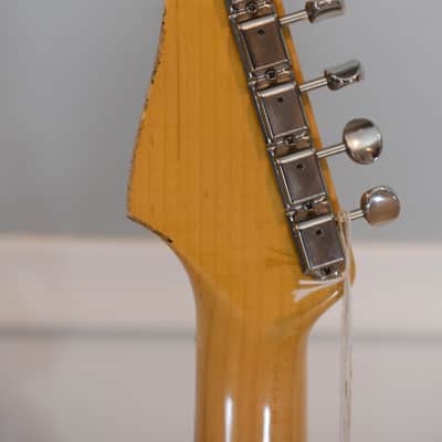2018 Fender Custom Shop 1963 Stratocaster - Heavy Relic Olympic White over Sunburst image 19