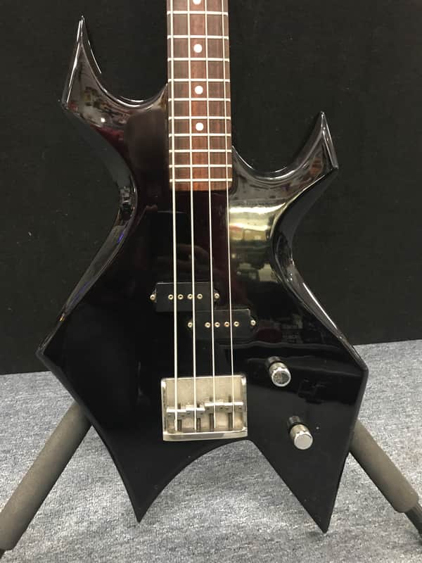 B.C. Rich NJ Series Warlock 4 String Bass 1984 Black Made in Japan