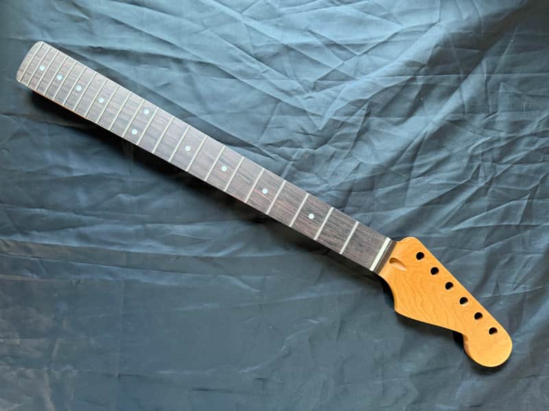 BMC Guitar Neck Strat® Stratocaster® 22 Fret Roasted Maple With Rosewood Fingerboard Nitro Lacquer Rounded Fret Ends 2026 - 9.5 Radius   [SN100] image 1
