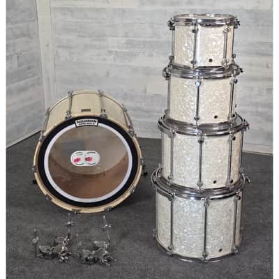 Used GMS 5pc Drum Set White Marine Pearl - Fair image 3