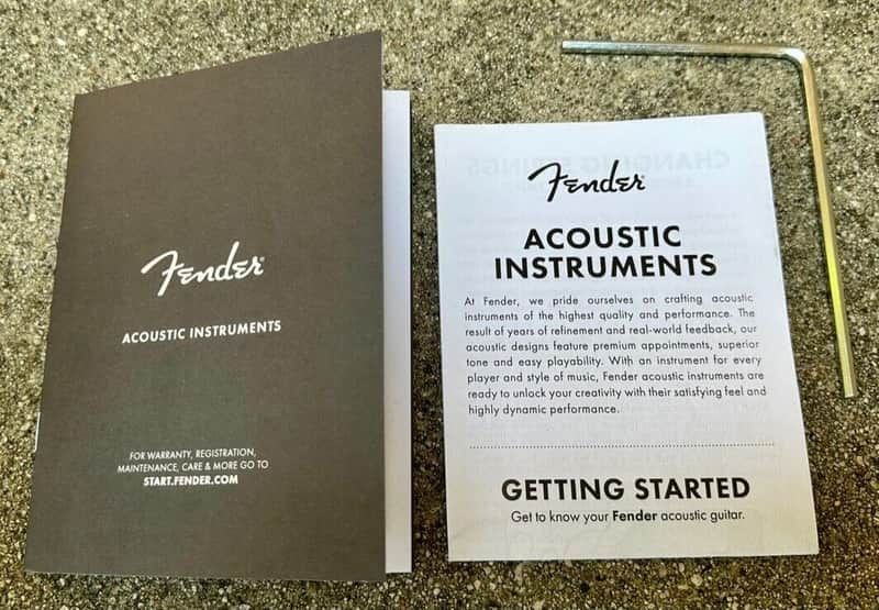 Genuine Fender Hex Truss Rod Wrench, Owners Manual Booklet Acoustic Guitars New image 1