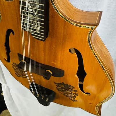 Mandolin Handmade by Blueberry, 8 String Wood Celtic Motif Mandolin,Custom Handcrafted Wooden,Steel String, Beautiful Sound, Hard Case Incl. image 12