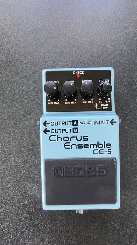 Boss CE-5 Chorus Ensemble (Dark Gray Label, April 2008, Made in Taiwan) Light Blue image 1